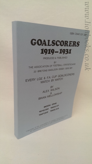 Image for Goalscorers 1919-1931: Book 1